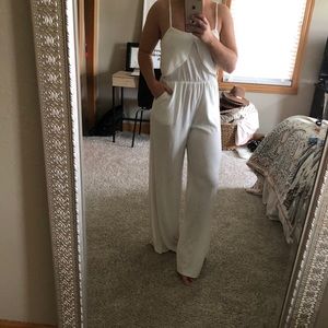 Sheer white jumpsuit